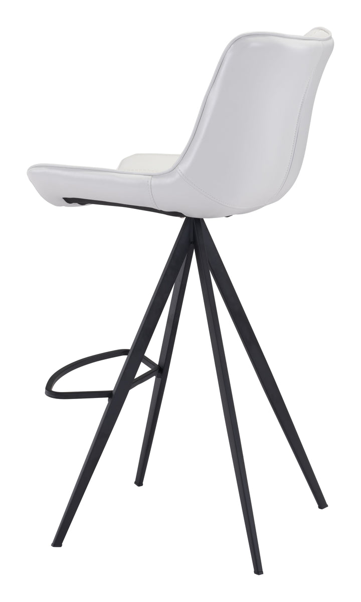 Zuo Aki Barstool (Set of 2) White & Black