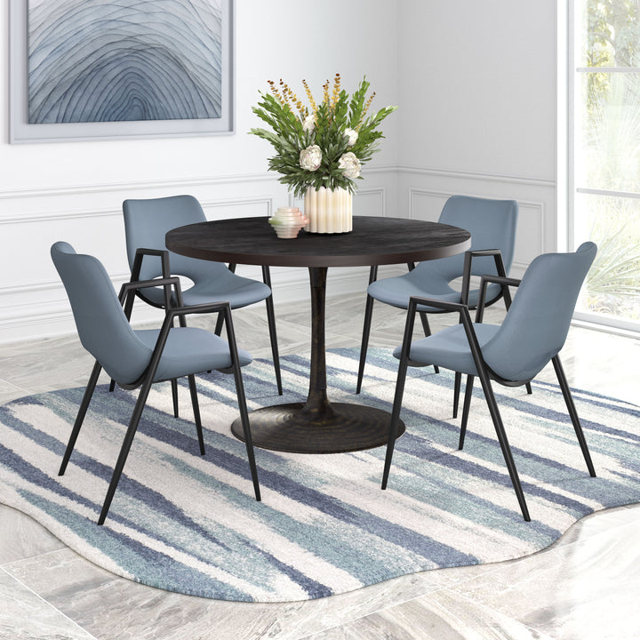 Zuo Desi Dining Chair (Set of 2) Azure Gray
