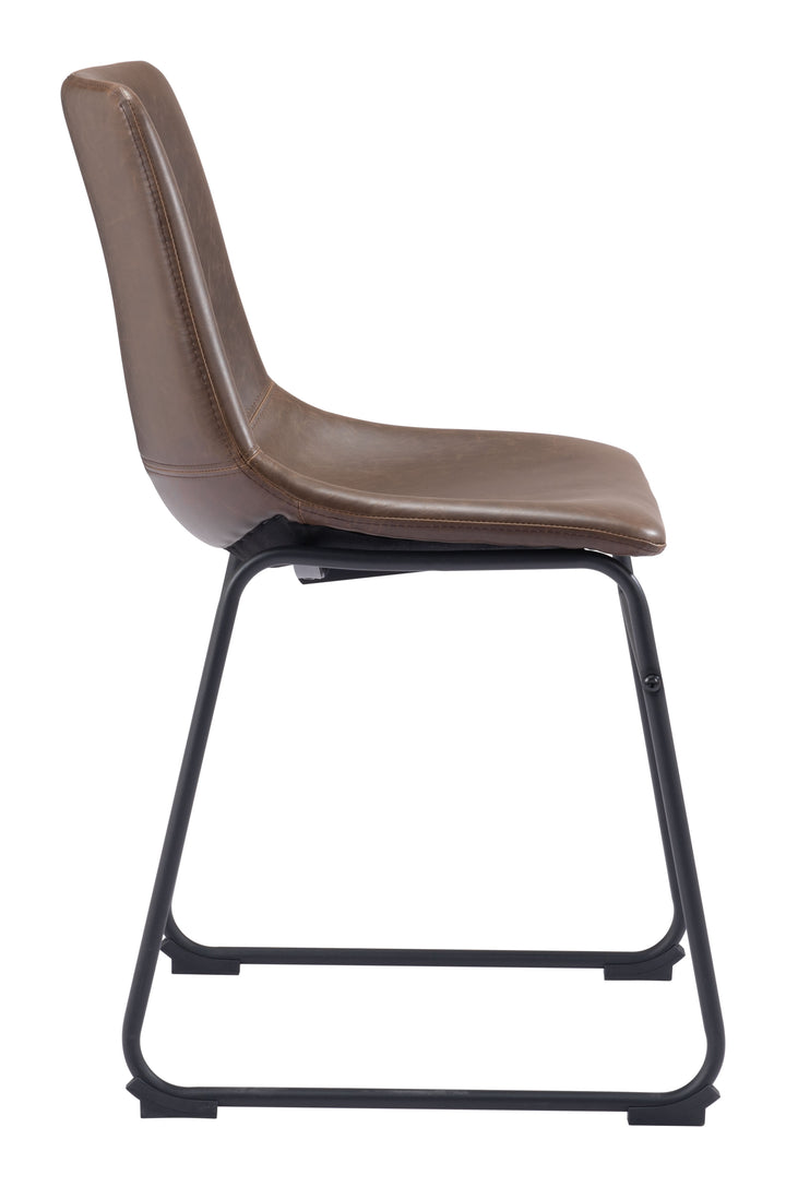 Zuo Smart Dining Chair (Set of 2) Vintage Espresso