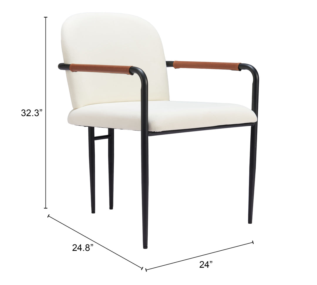 Zuo Sibu Dining Chair Cream