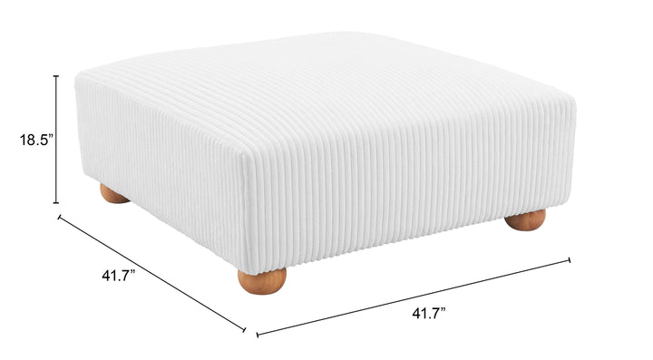 Zuo Tayte Ottoman White