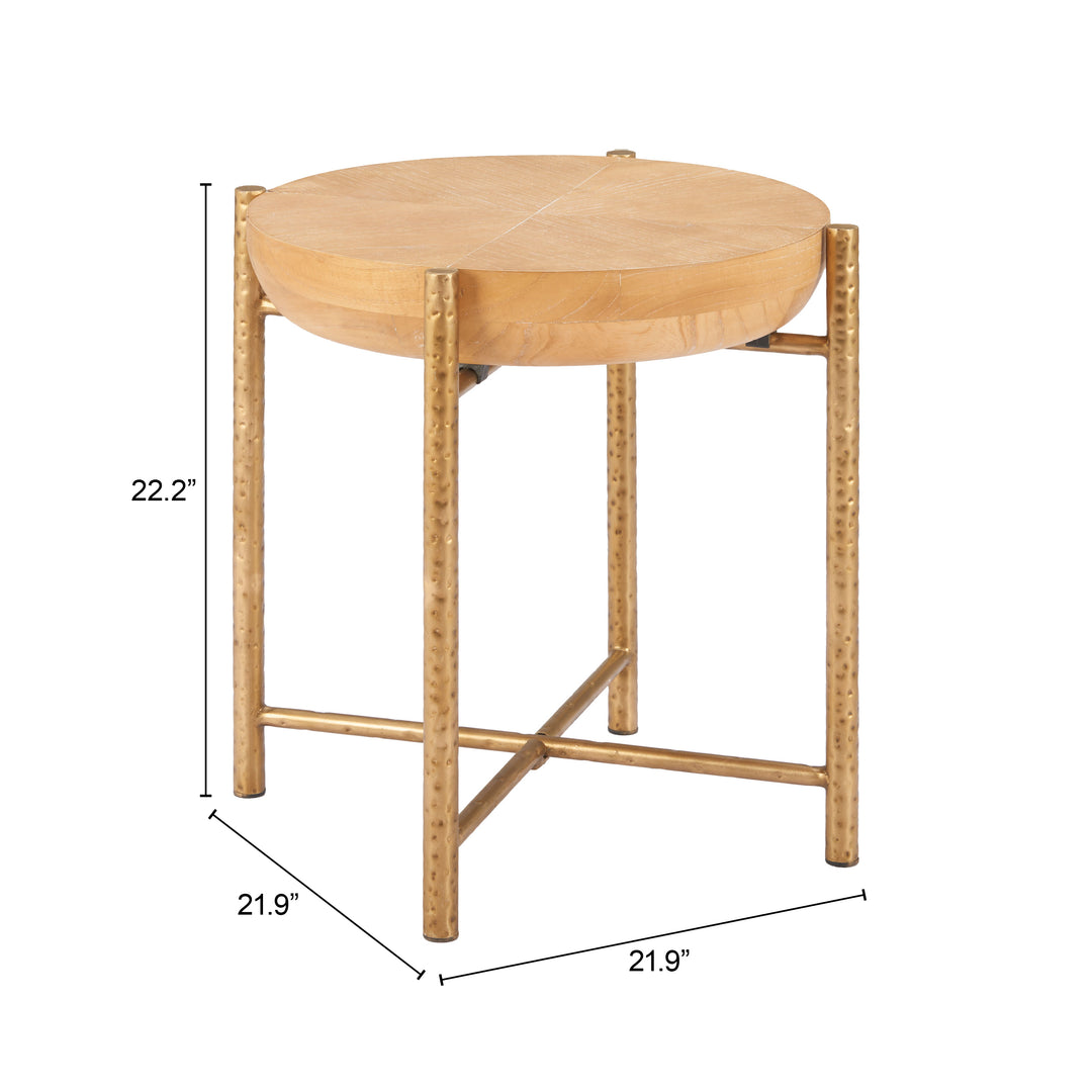 Zuo Halva Side Table Natural