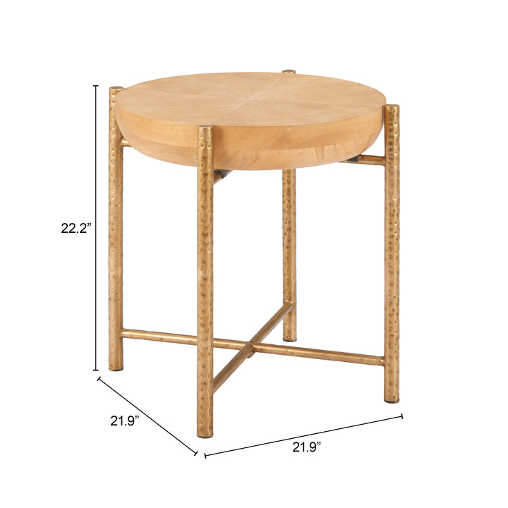 Zuo Halva Side Table Natural