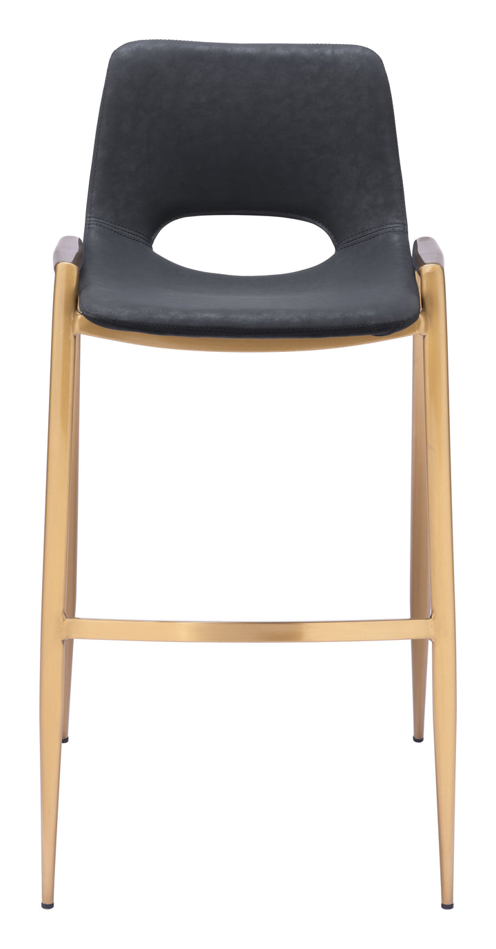 Zuo Desi Barstool (Set of 2) Black & Gold