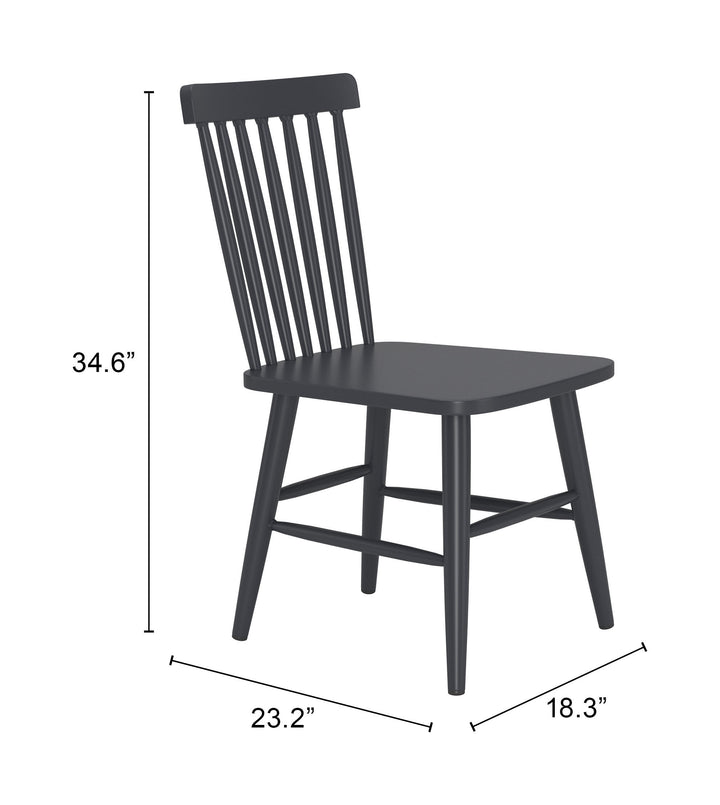 Zuo Zeilen Dining Chair (Set of 2) Black