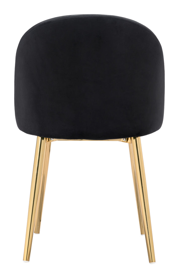 Zuo Cozy Dining Chair (Set of 2) Black & Gold