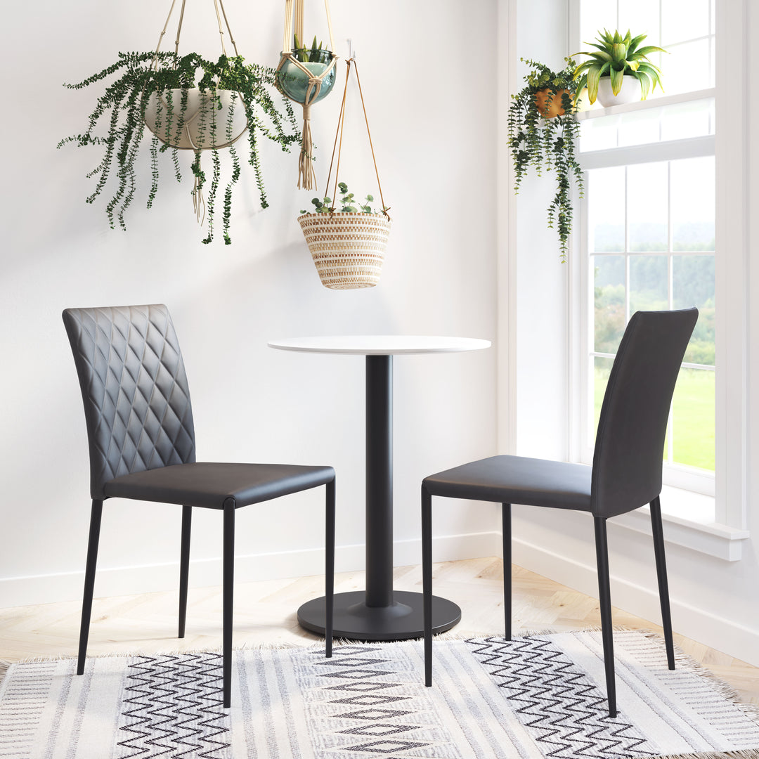 Zuo Alto Bistro Table White & Black