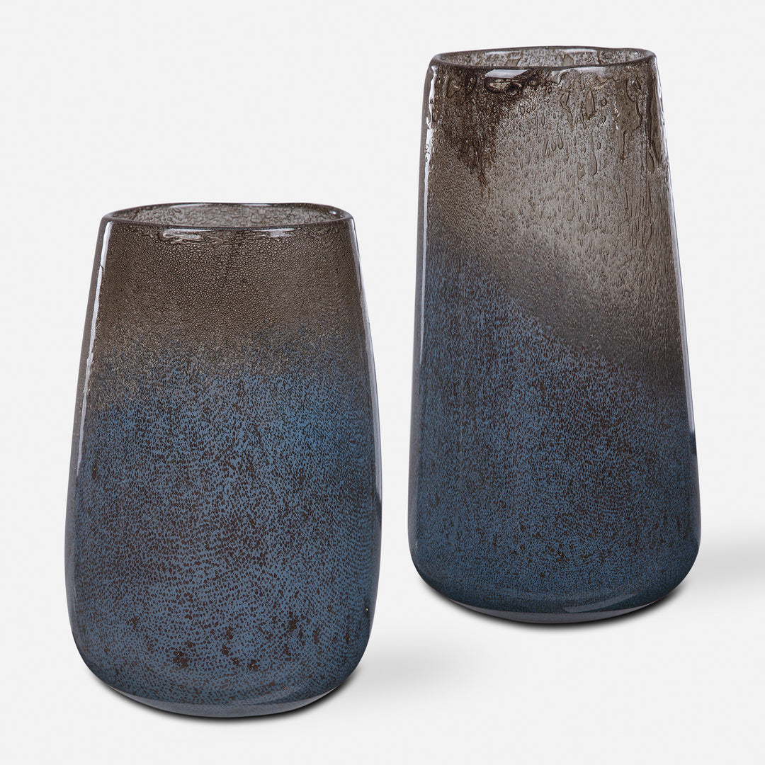 Uttermost Ione Seeded Glass Vases, S/2
