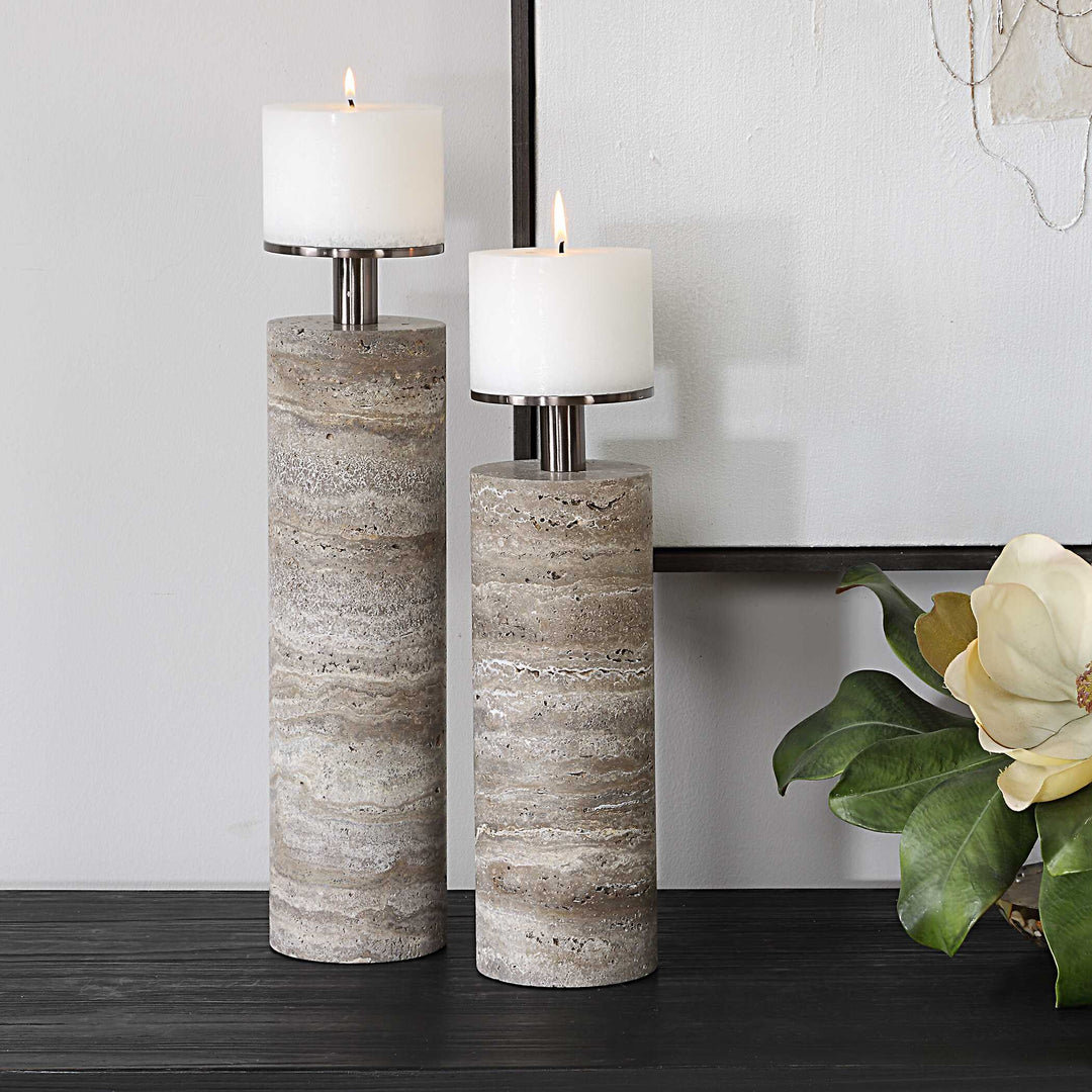 Uttermost Shadowstone Candleholders Set/2