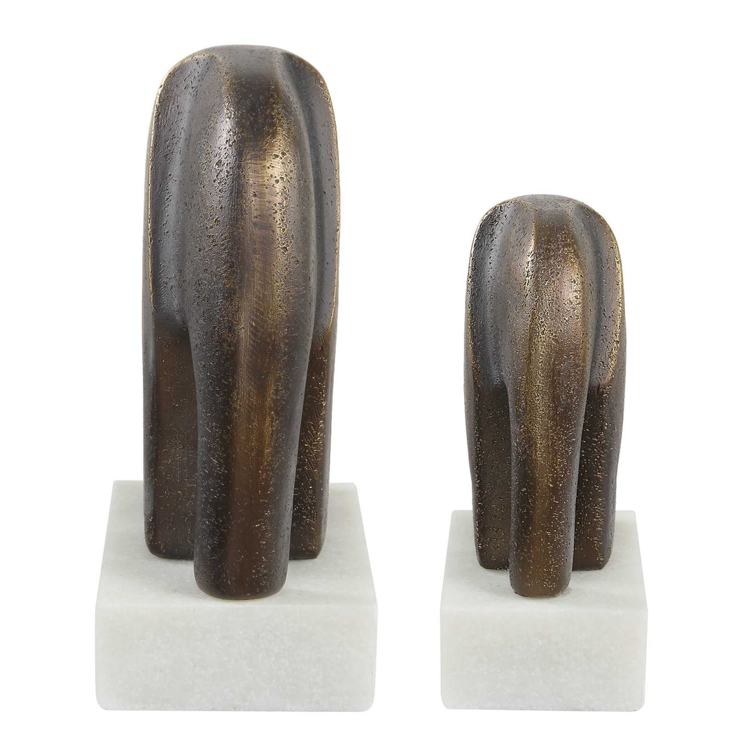 Uttermost Timeless Tusk Bronze Sculptures Set/2