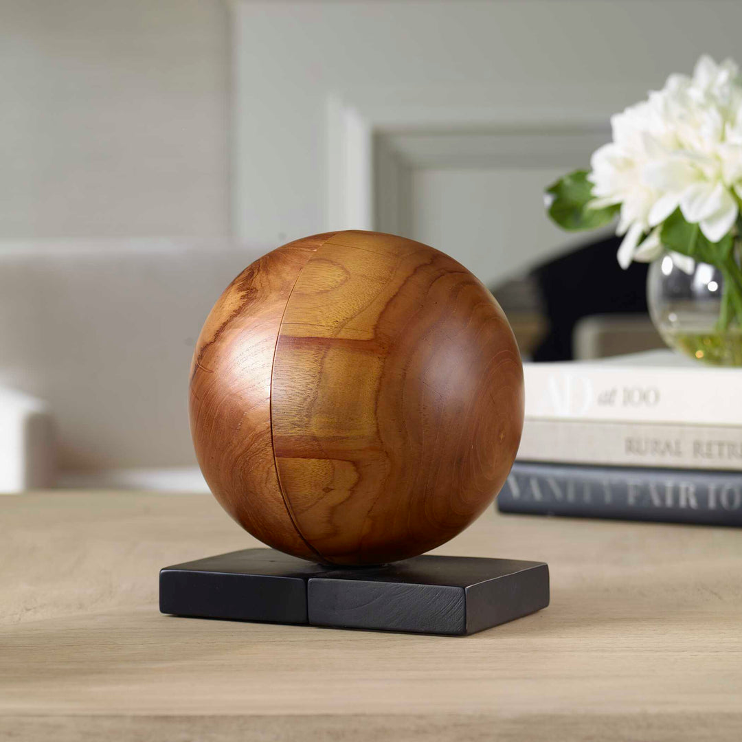 Uttermost Teak And Noir Bookends Set/2