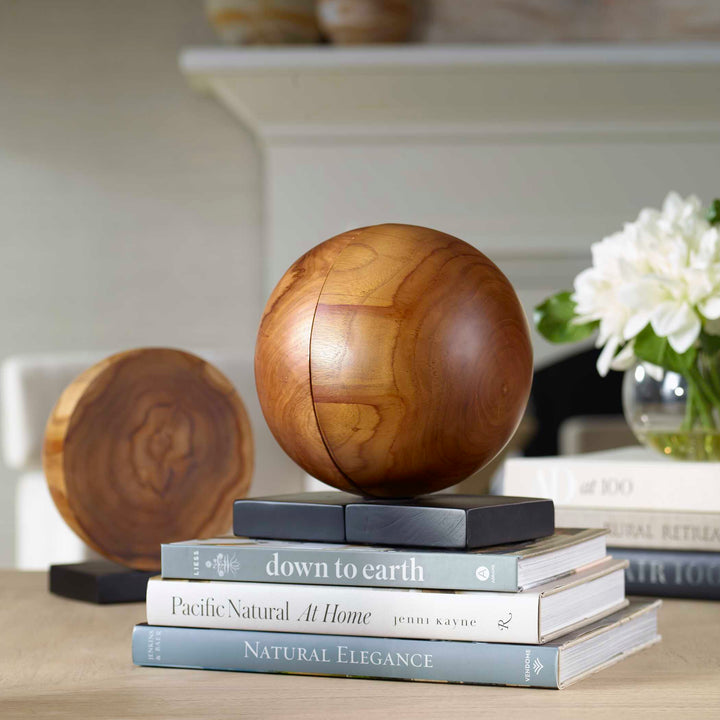 Uttermost Teak And Noir Bookends Set/2