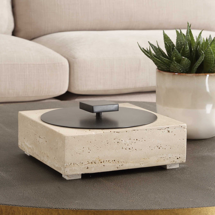 Uttermost Natural Luxe Travertine Box