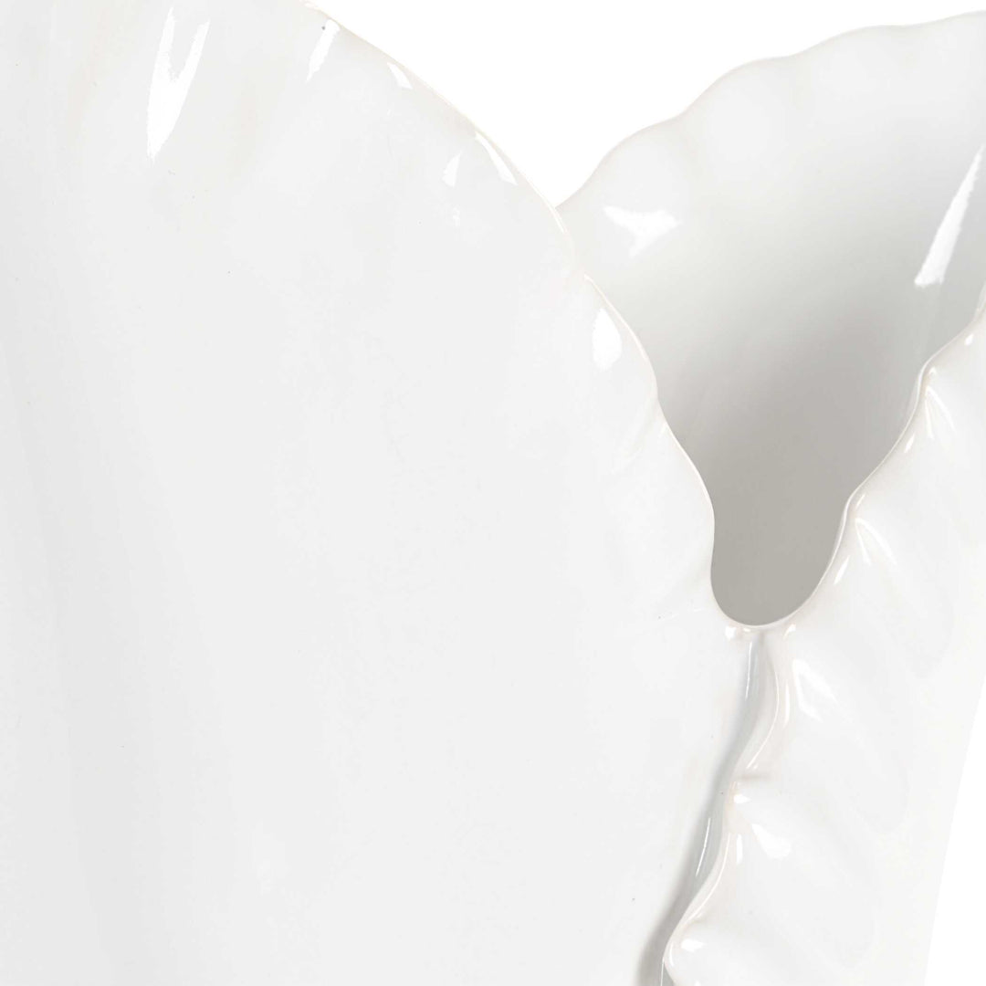 Uttermost Leafscape White Vases Set/2