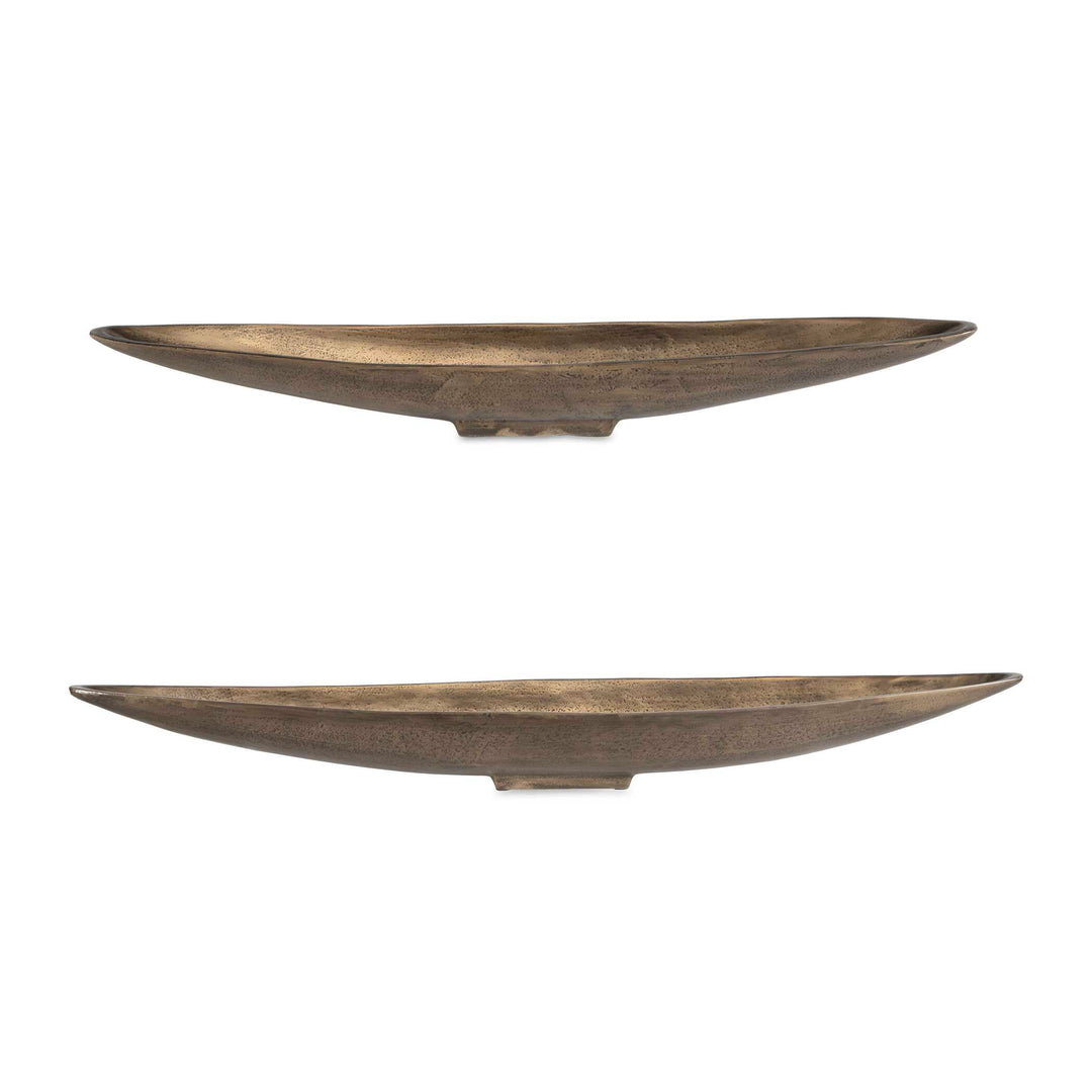 Uttermost River Run Antique Brass Bowls Set/2