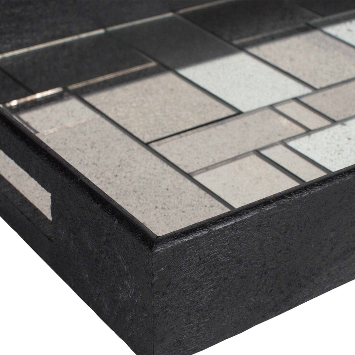 Uttermost Modern Mosaic Antique Mirrored Tray