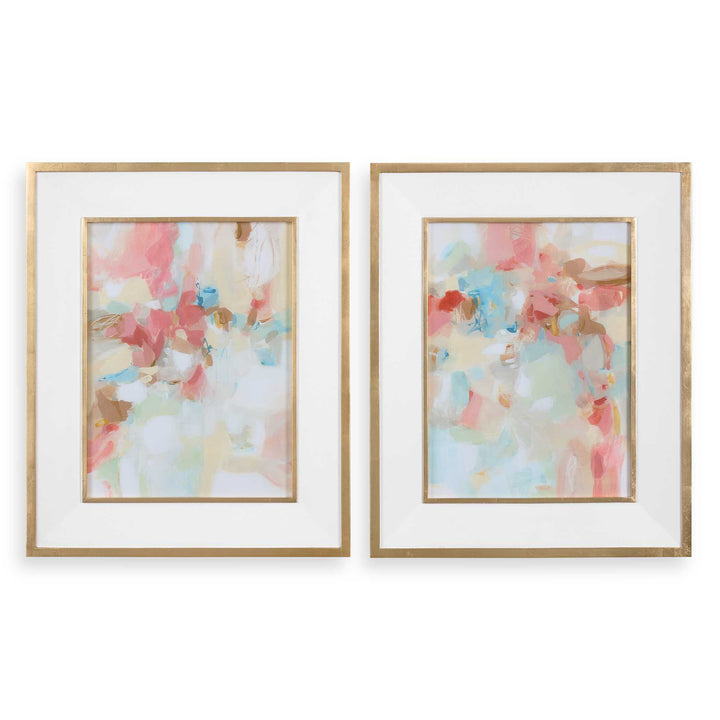 Uttermost A Touch Of Blush And Rosewood Fences Art Set/2