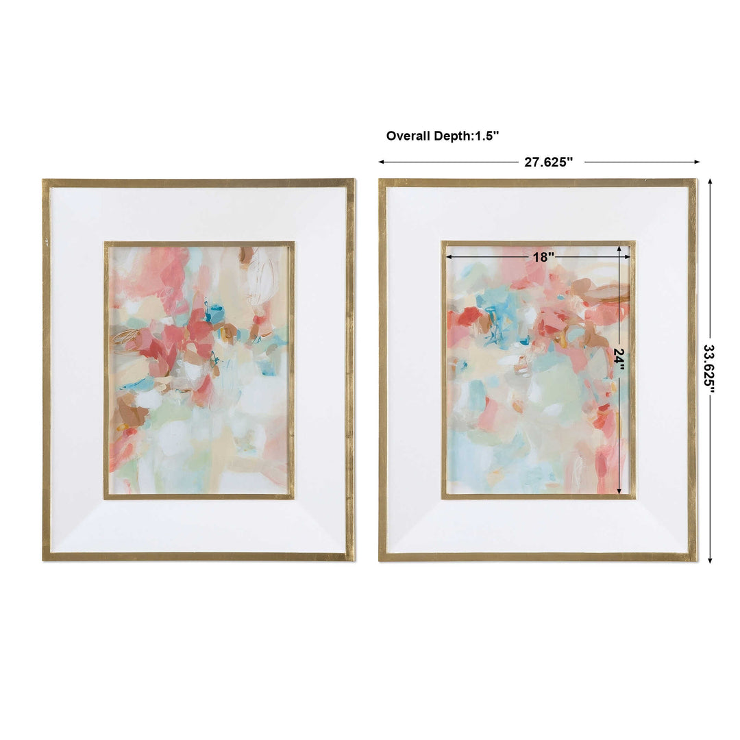 Uttermost A Touch Of Blush And Rosewood Fences Art Set/2