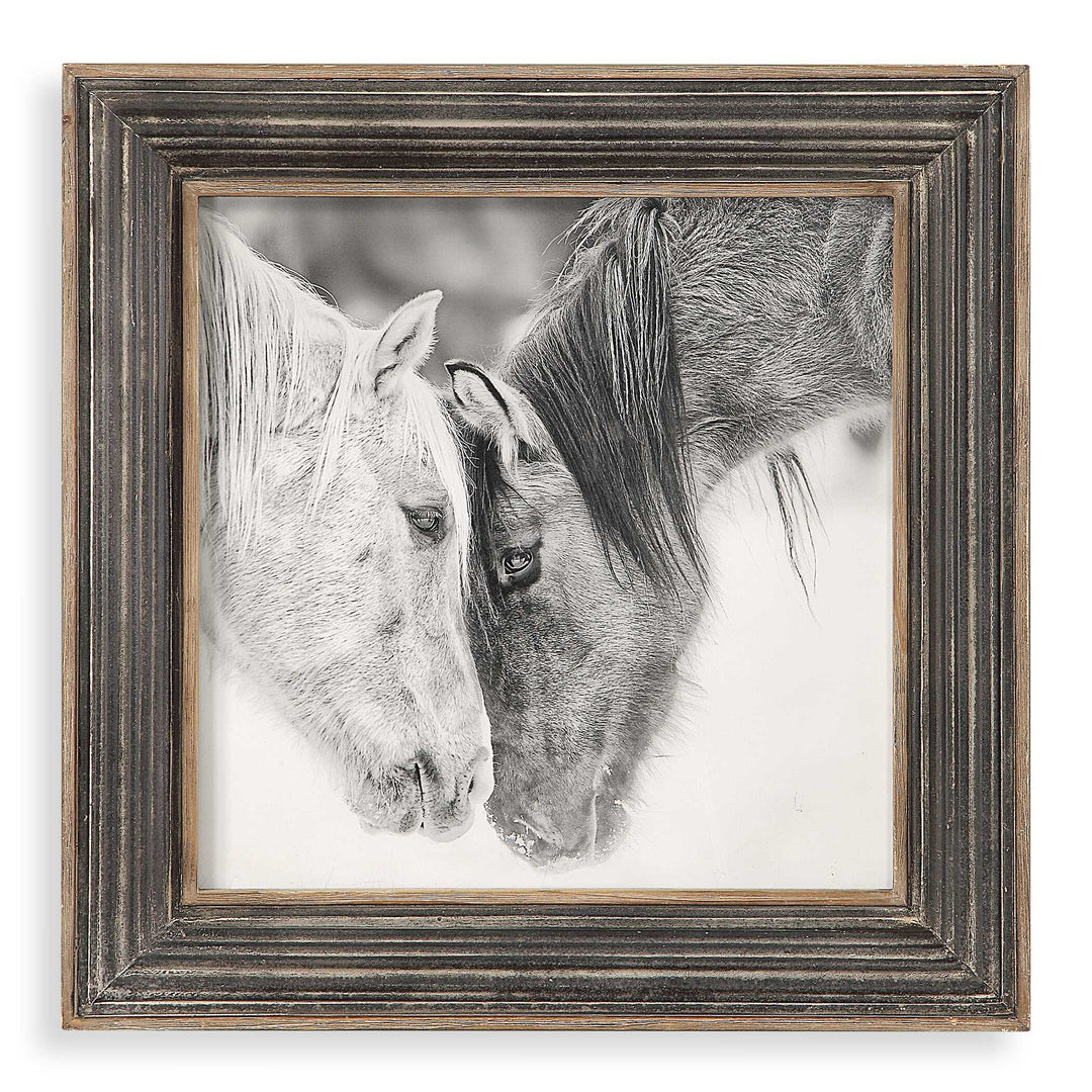 Uttermost Custom Black And White Horses Print