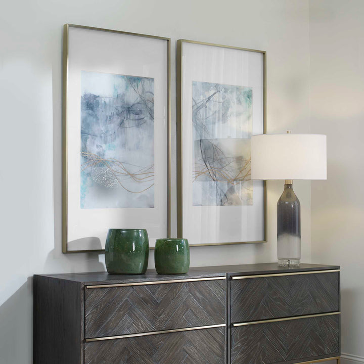 Uttermost Undulating Oro Abstract Prints Set/2
