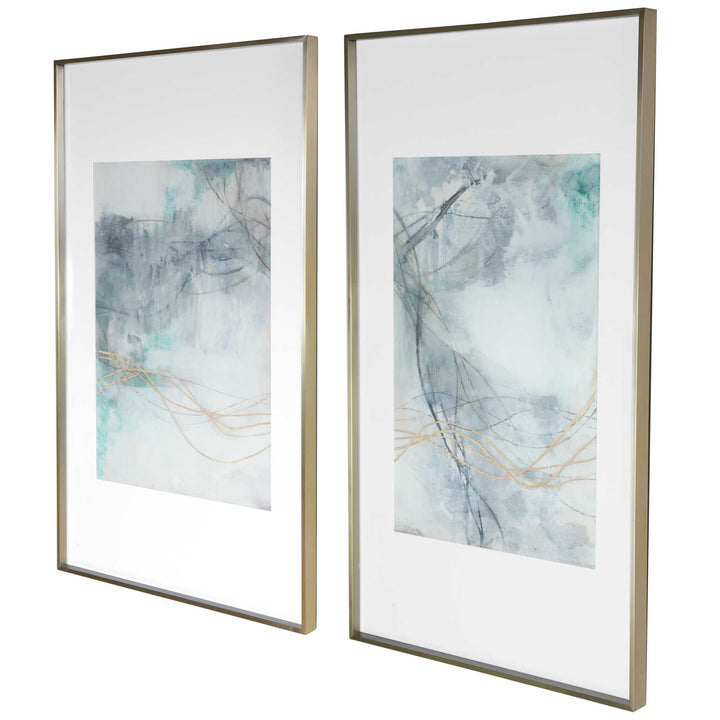 Uttermost Undulating Oro Abstract Prints Set/2
