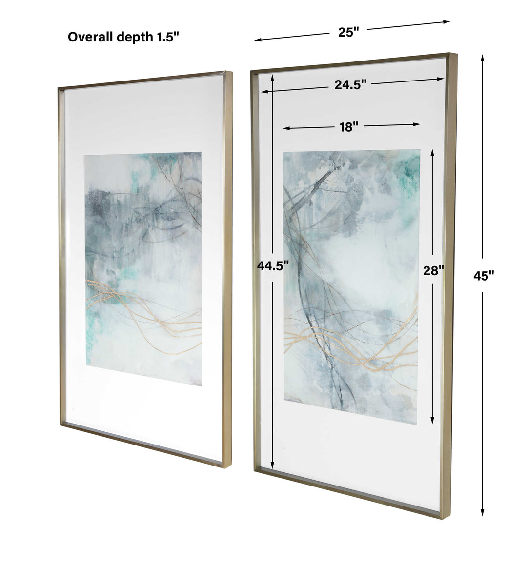 Uttermost Undulating Oro Abstract Prints Set/2