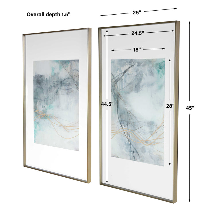 Uttermost Undulating Oro Abstract Prints Set/2