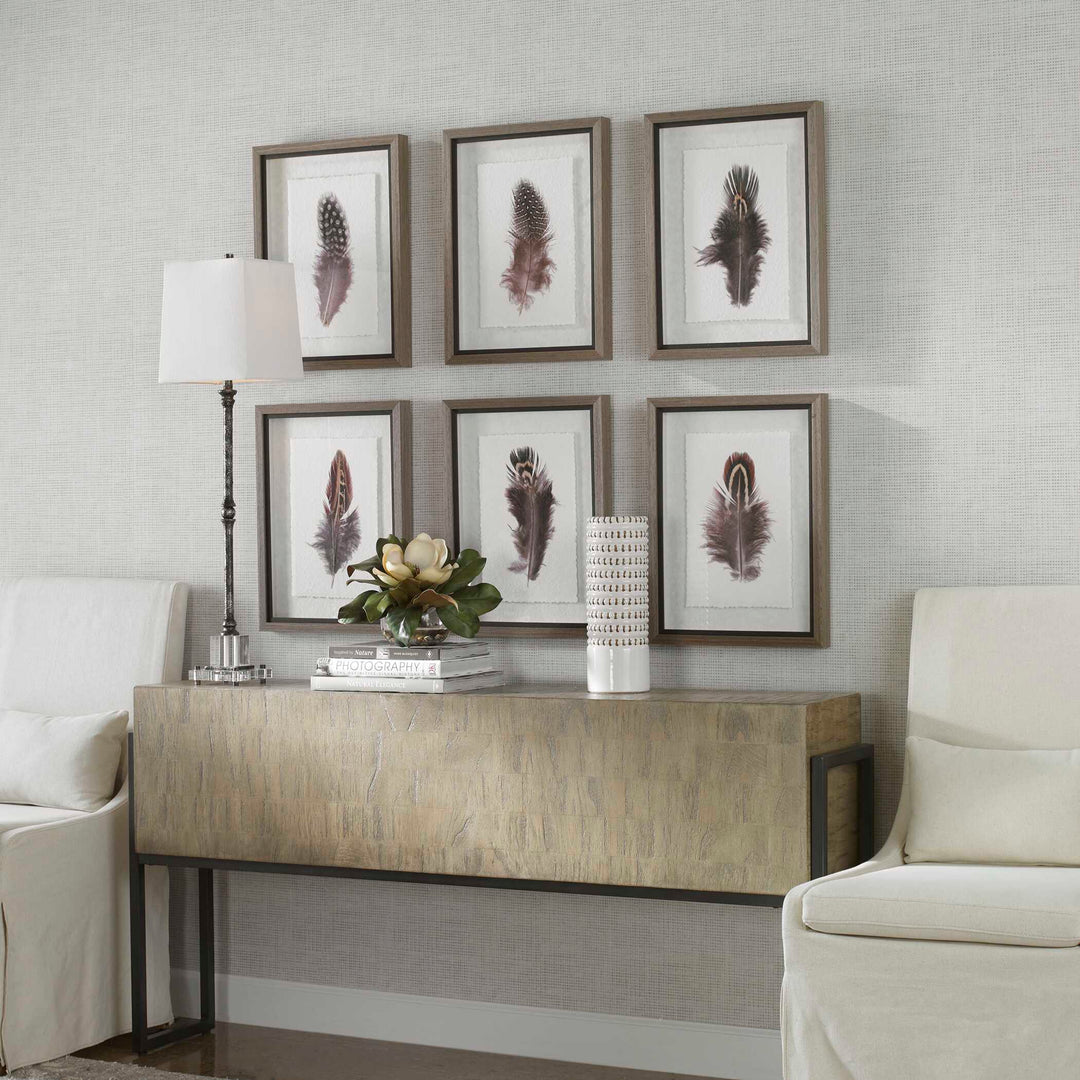 Uttermost Birds Of A Feather Framed Prints Set/6