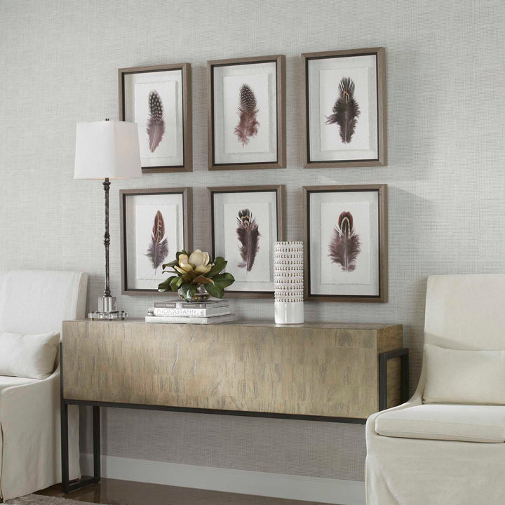 Uttermost Birds Of A Feather Framed Prints Set/6