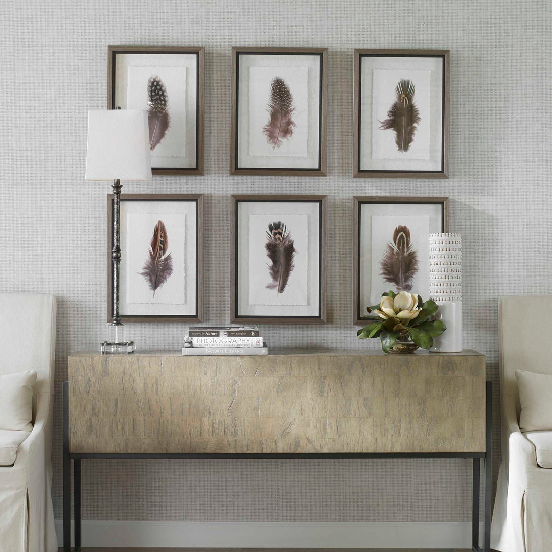Uttermost Birds Of A Feather Framed Prints Set/6