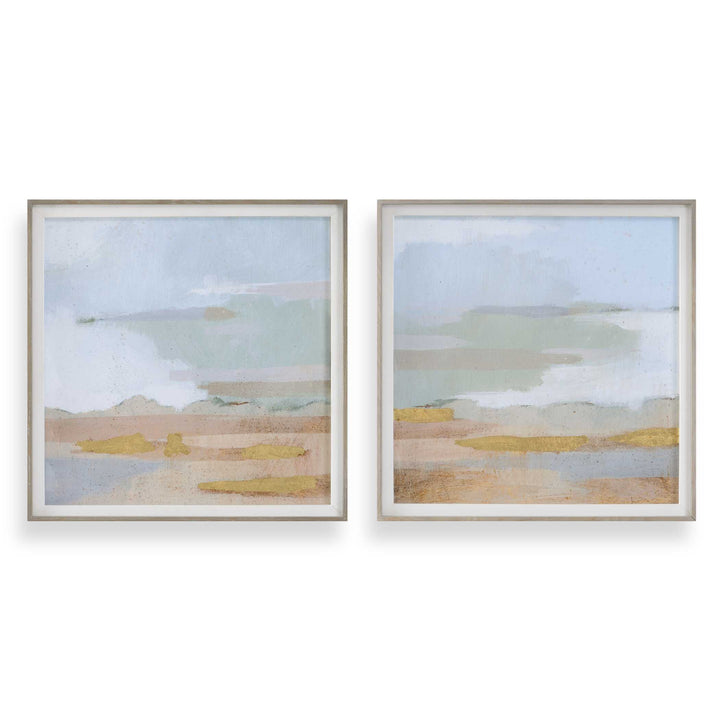 Uttermost Abstract Coastline Framed Prints Set/2