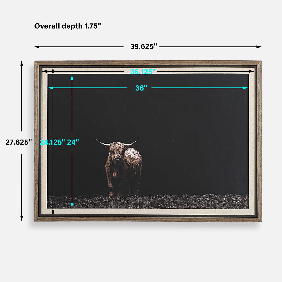 Uttermost King Of The Hill Framed Bovine Print