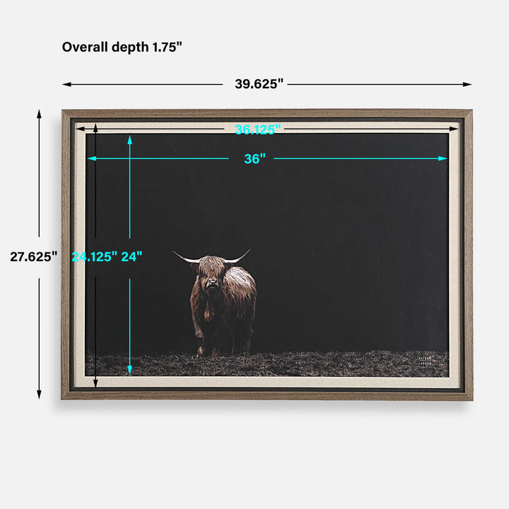 Uttermost King Of The Hill Framed Bovine Print