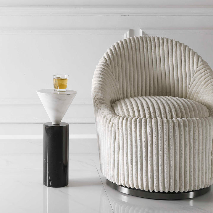 Uttermost Top Hat Marble Drink Table