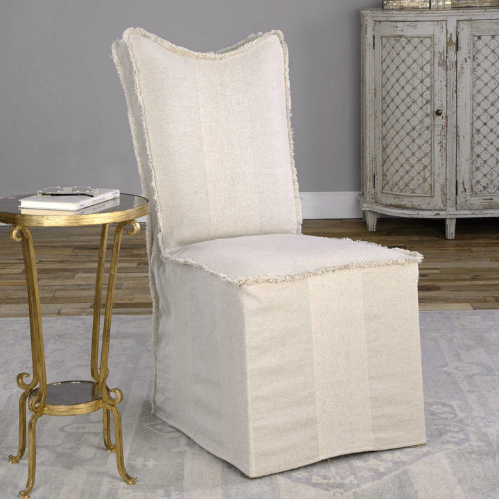 Uttermost Lenore Armless Chairs Flax Set Of 2