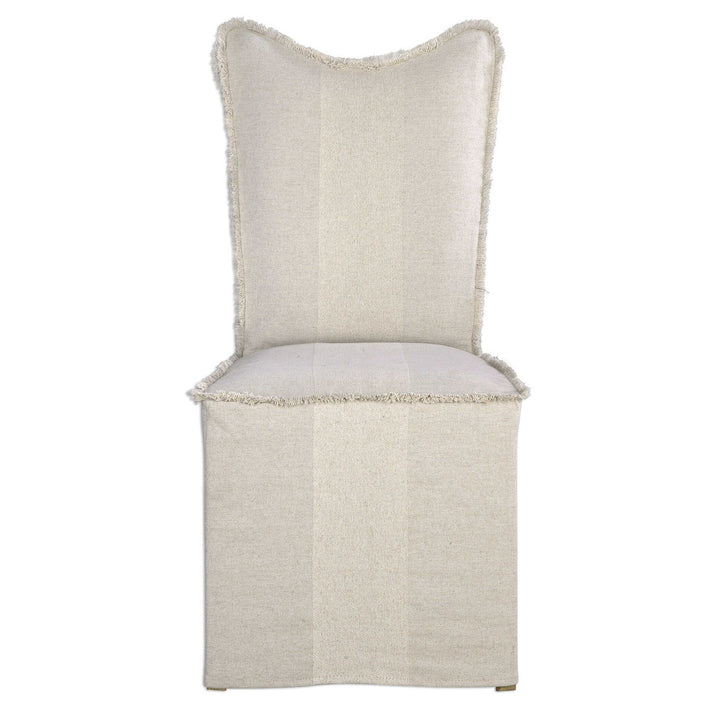Uttermost Lenore Armless Chairs Flax Set Of 2