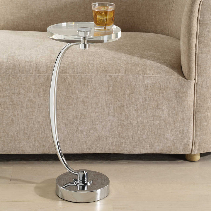 Uttermost Waveney Nickel Drink Table