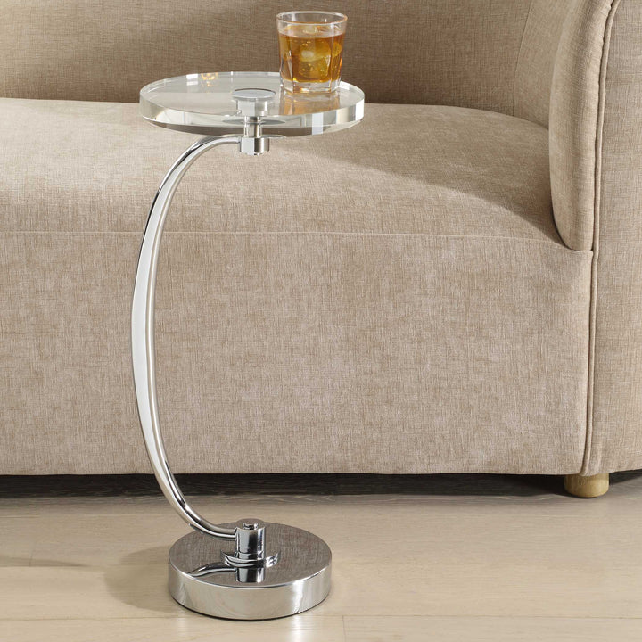 Uttermost Waveney Nickel Drink Table