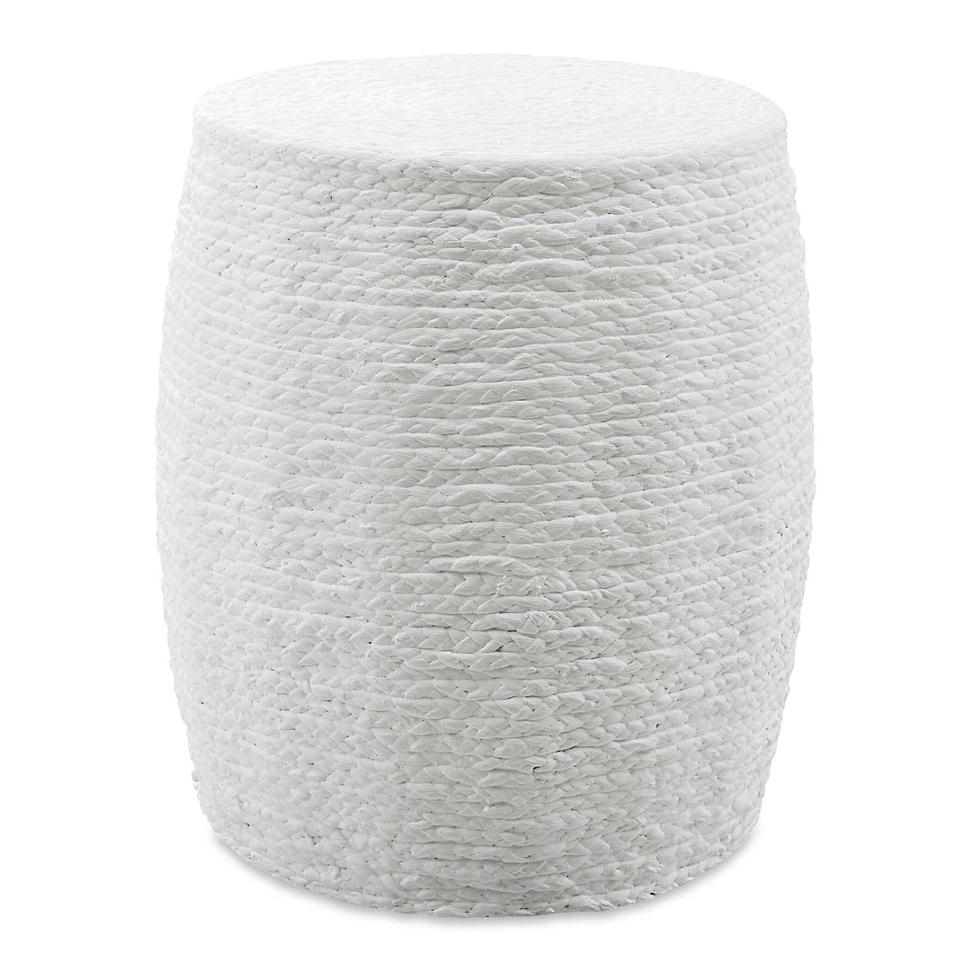 Uttermost Resort White Accent Stool