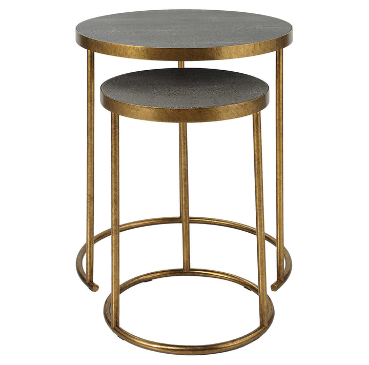 Uttermost Aragon Brass Nesting Tables Set/2