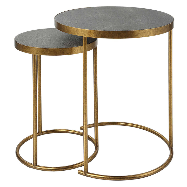 Uttermost Aragon Brass Nesting Tables Set/2
