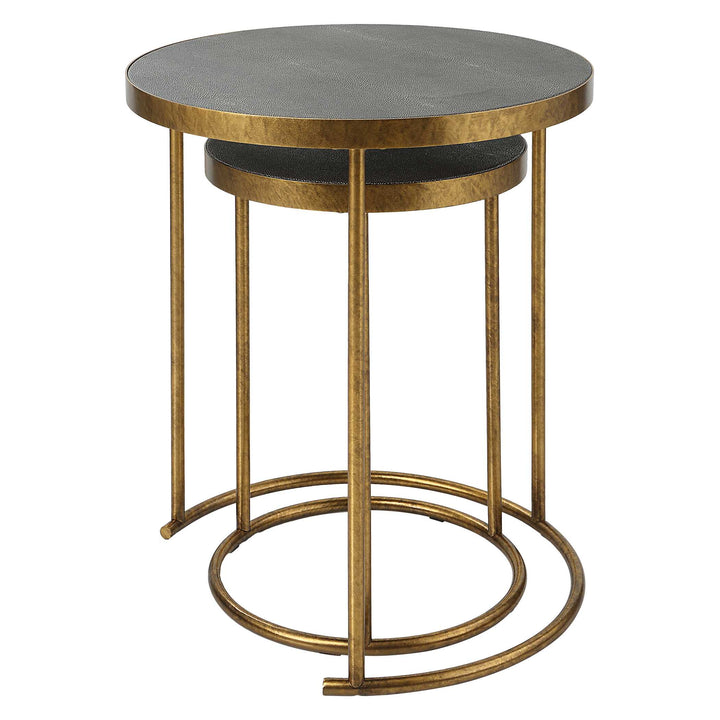 Uttermost Aragon Brass Nesting Tables Set/2