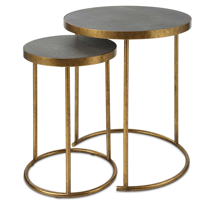 Uttermost Aragon Brass Nesting Tables Set/2