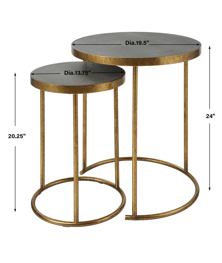 Uttermost Aragon Brass Nesting Tables Set/2