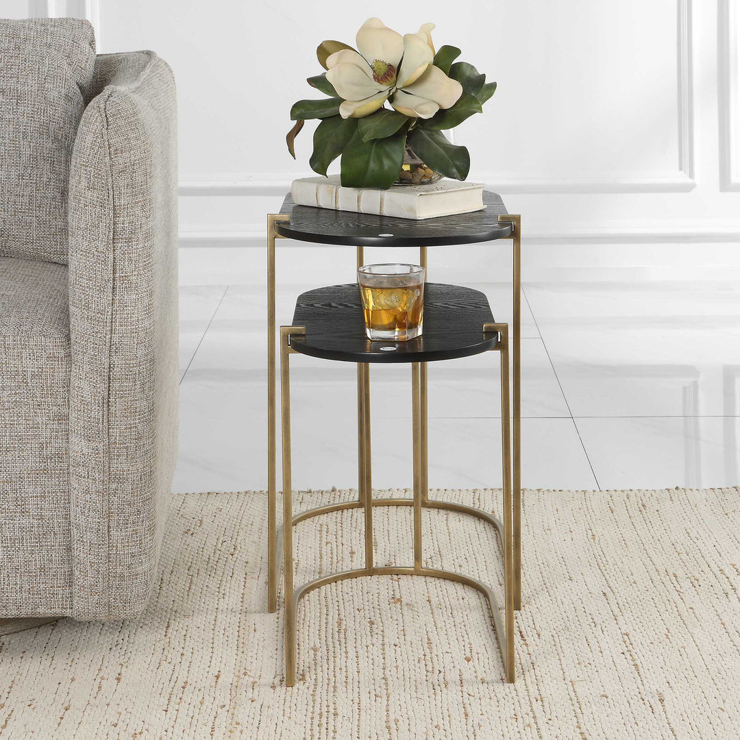 Uttermost Aztec Wood Nesting Tables Set/2