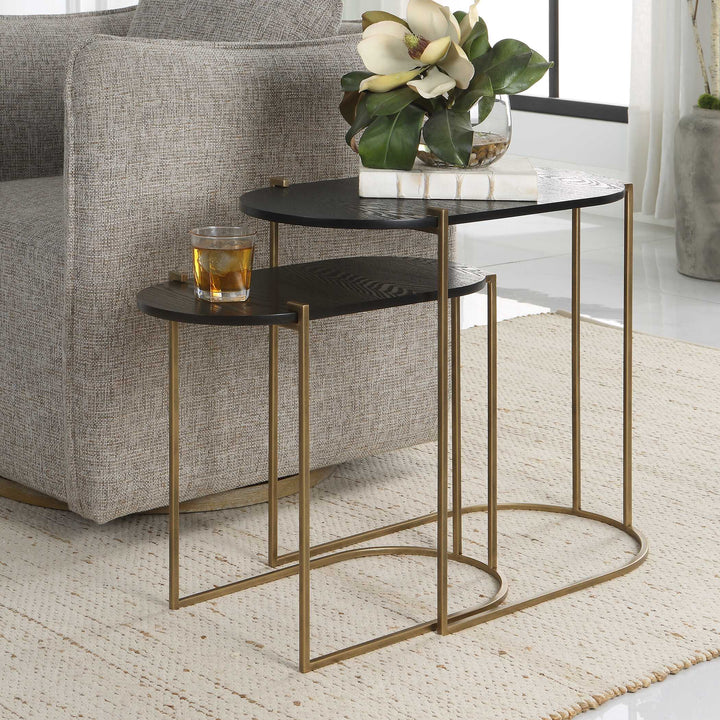 Uttermost Aztec Wood Nesting Tables Set/2