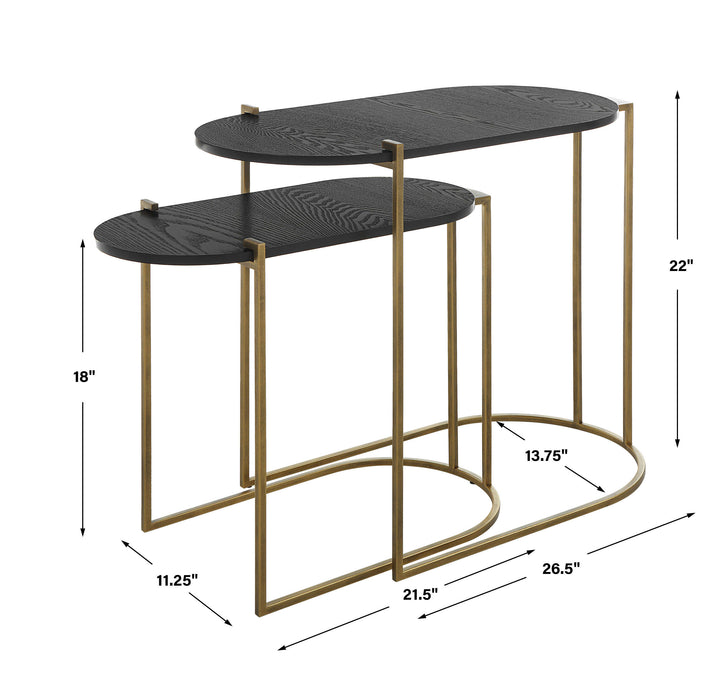 Uttermost Aztec Wood Nesting Tables Set/2