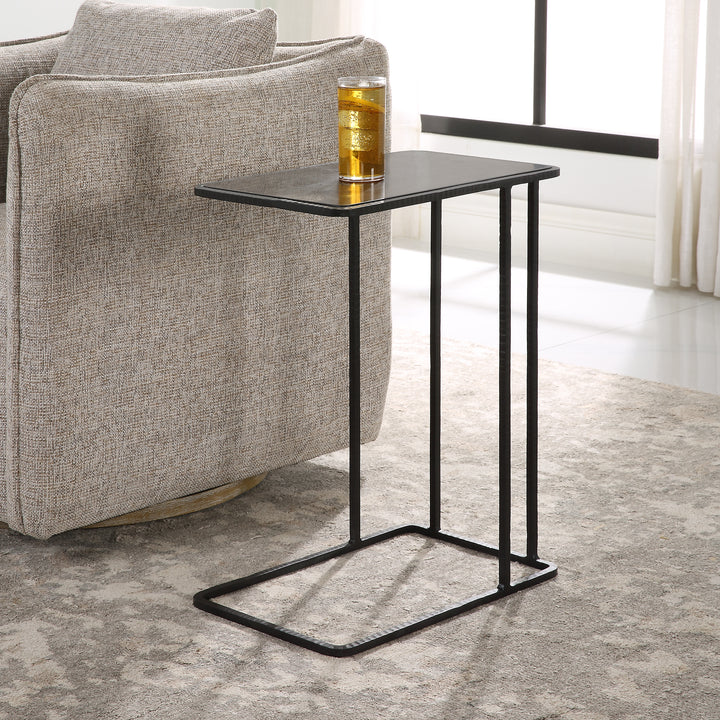 Uttermost Cavern Stone & Iron Accent Table