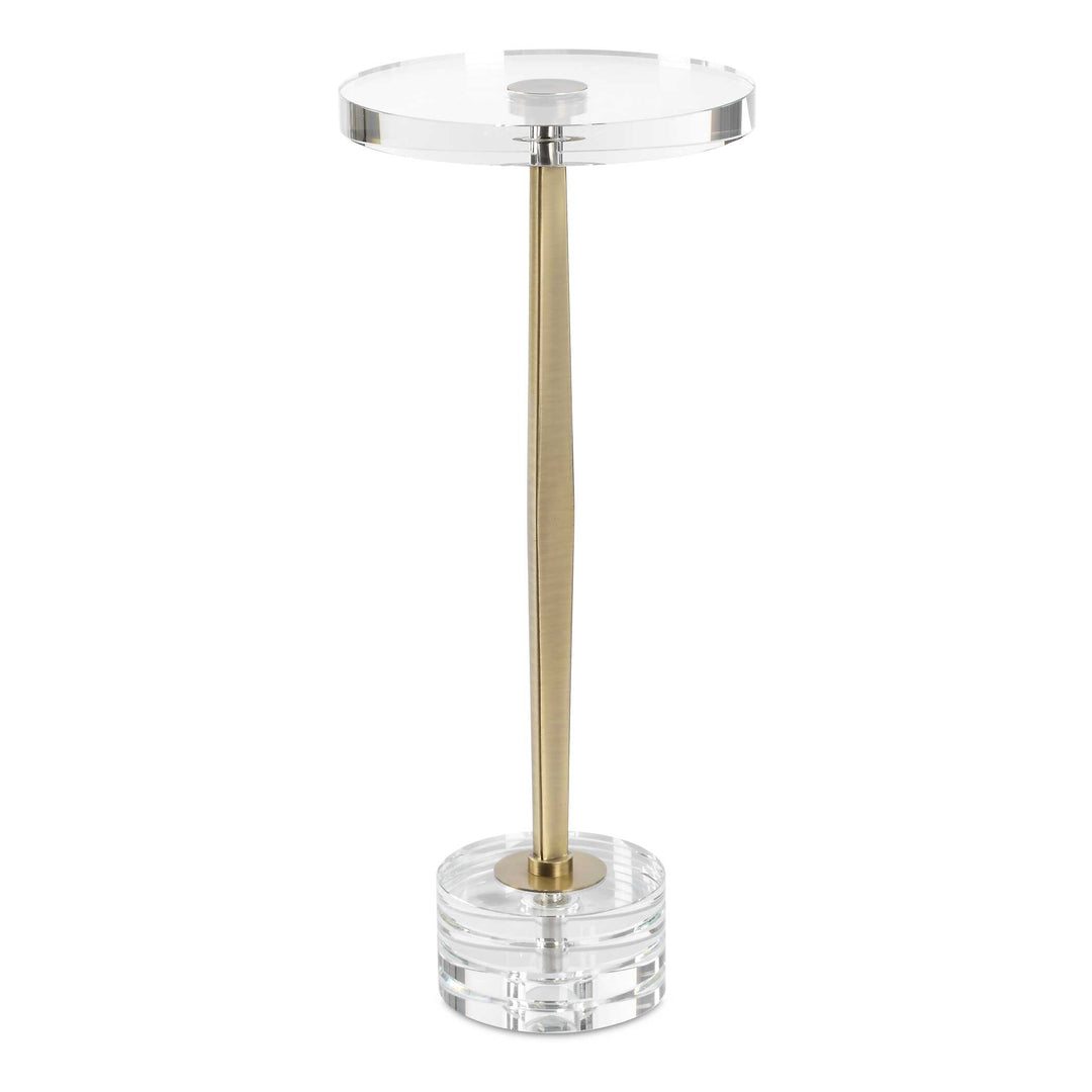 Uttermost Groove Crystal Drink Table