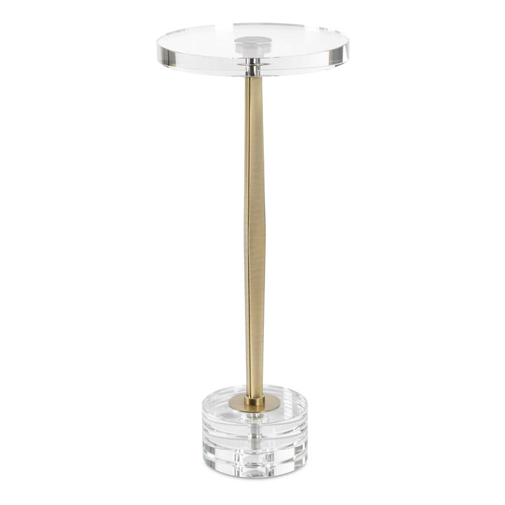 Uttermost Groove Crystal Drink Table